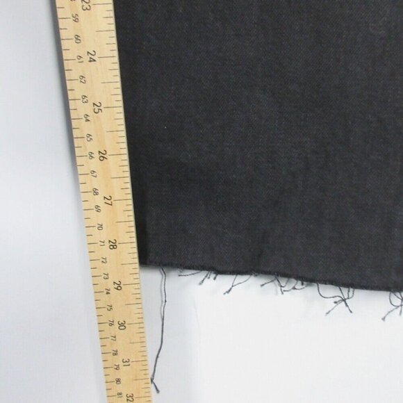 Raey Raw Hem Straight Leg Jeans Women's 30 Black Denim Button Fly Organic 760 - Picture 6 of 12